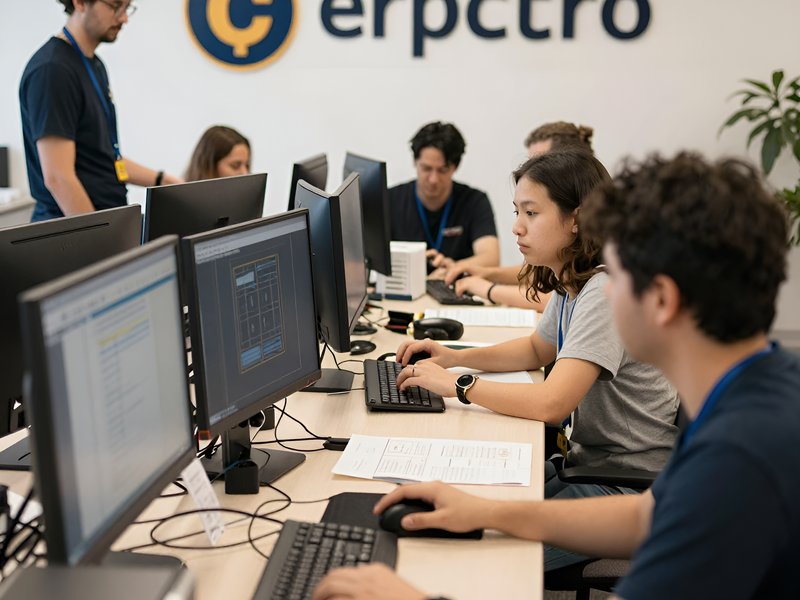 Команда Doption работает над обеспечением безопасных криптовалютных транзакций в современном офисе компании